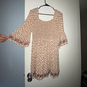 Bell sleeve floral dress